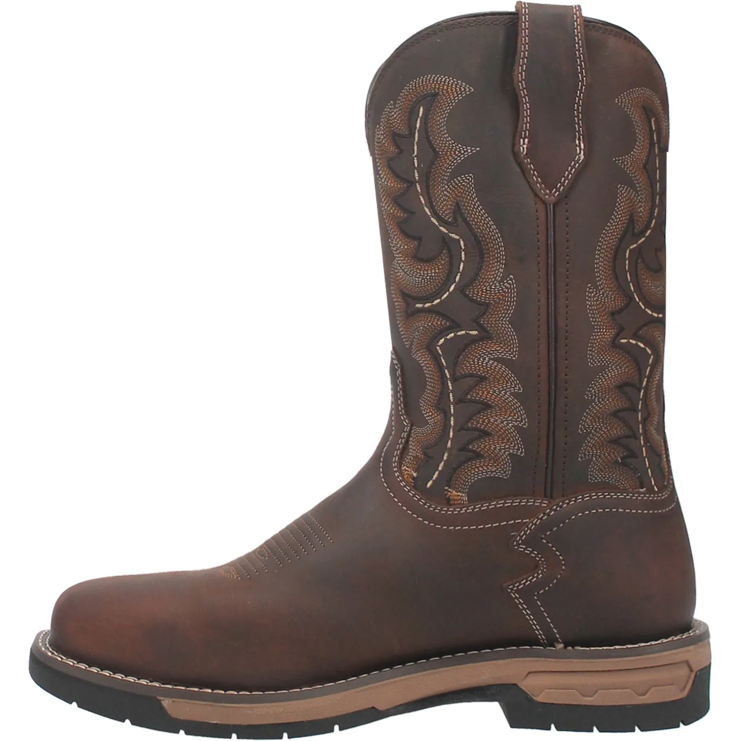 Laredo Mens Stringfellow Steel Toe Brown Leather Work Boots