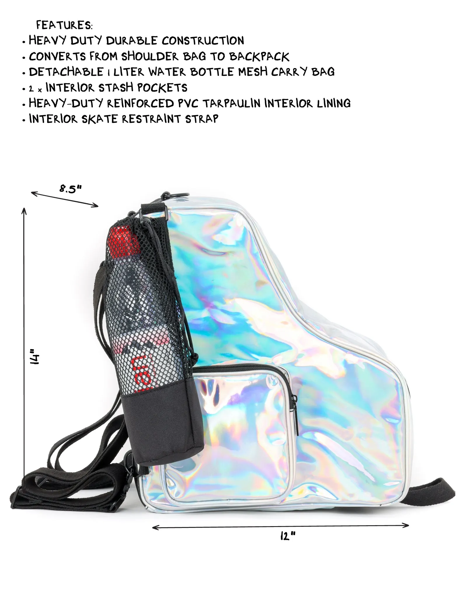 Roller Skate Backpack | Freewheelin' | Laser Silver