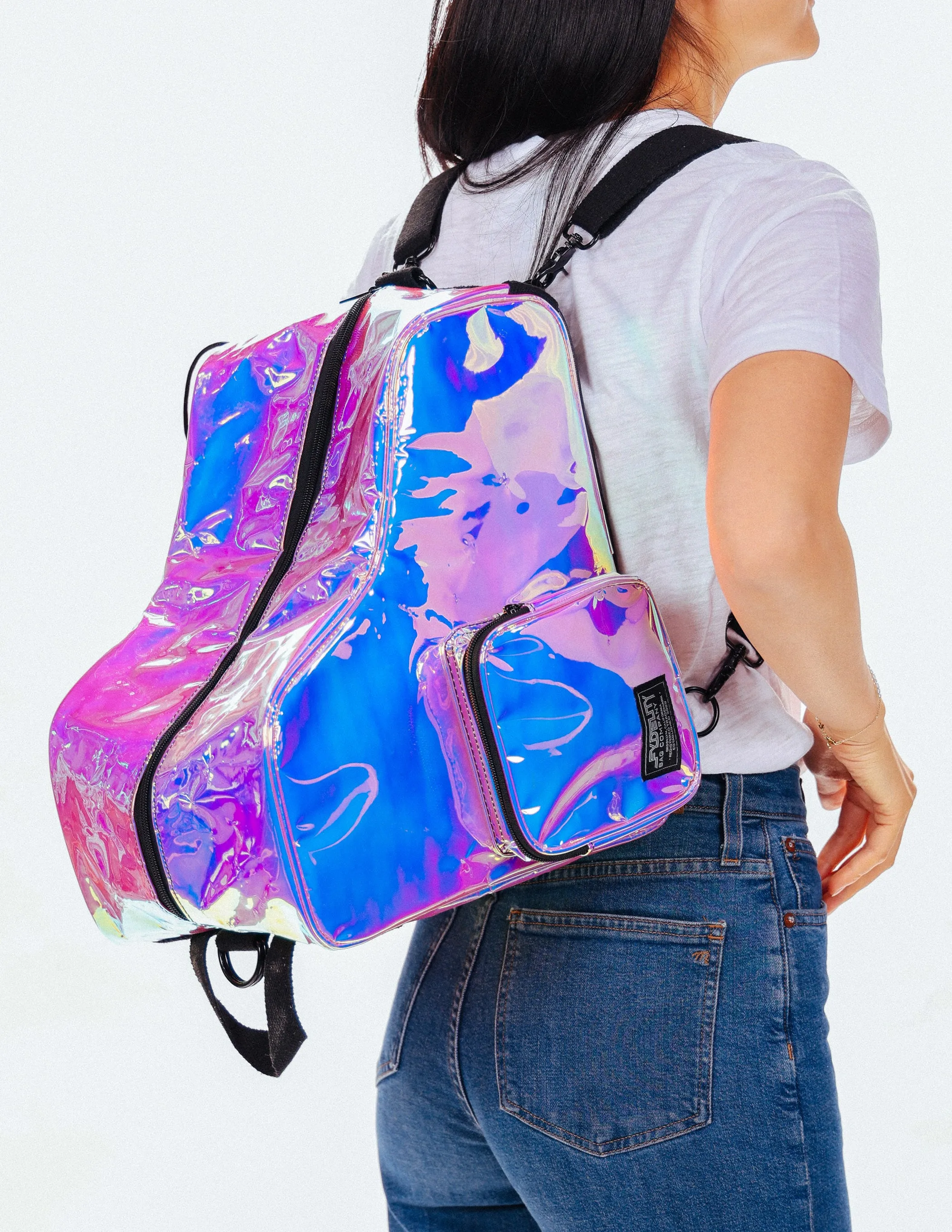 Roller Skate Backpack | Freewheelin' | Mirridescent Pink