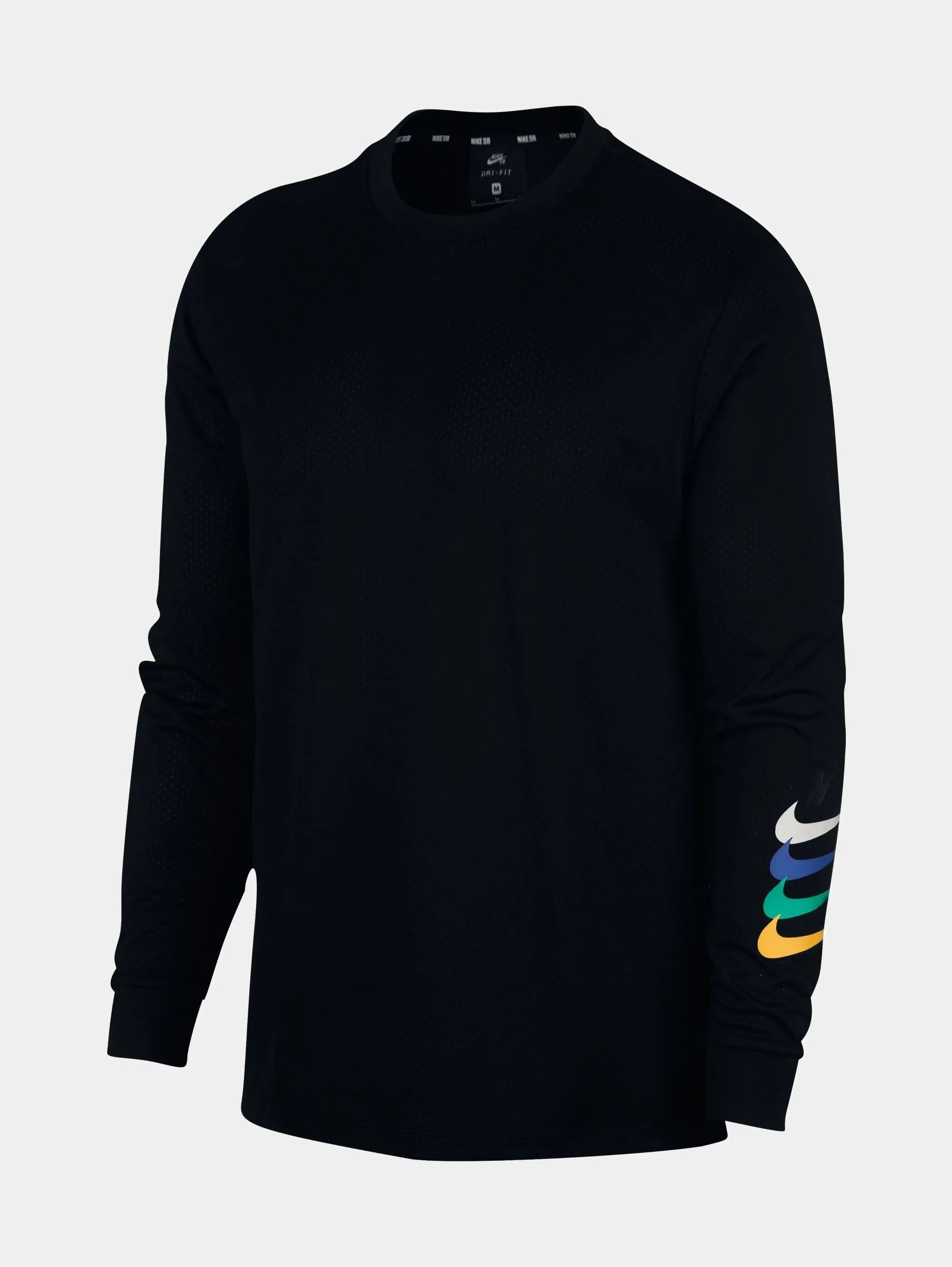 SB Dri Fit Mens Long Sleeve Shirt (Black)