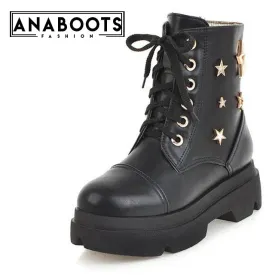 Stars Thick Bottom Martin Short Leisure Boots