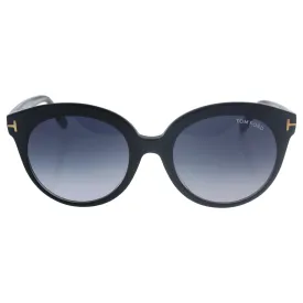 Tom Ford 429 03W Black Monica Round Sunglasses Lens Category 3 Size 54mm