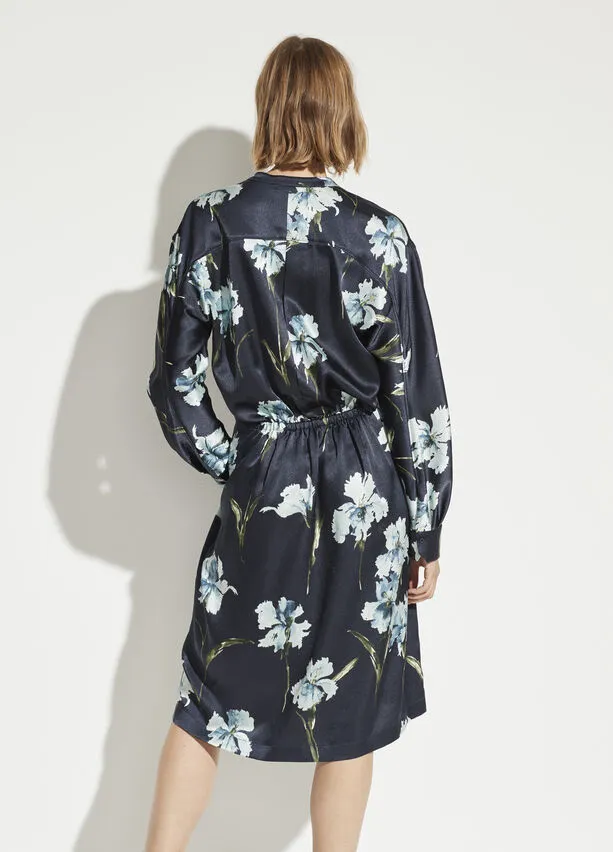 Vince - Iris Print Long Sleeve Dress in Coastal