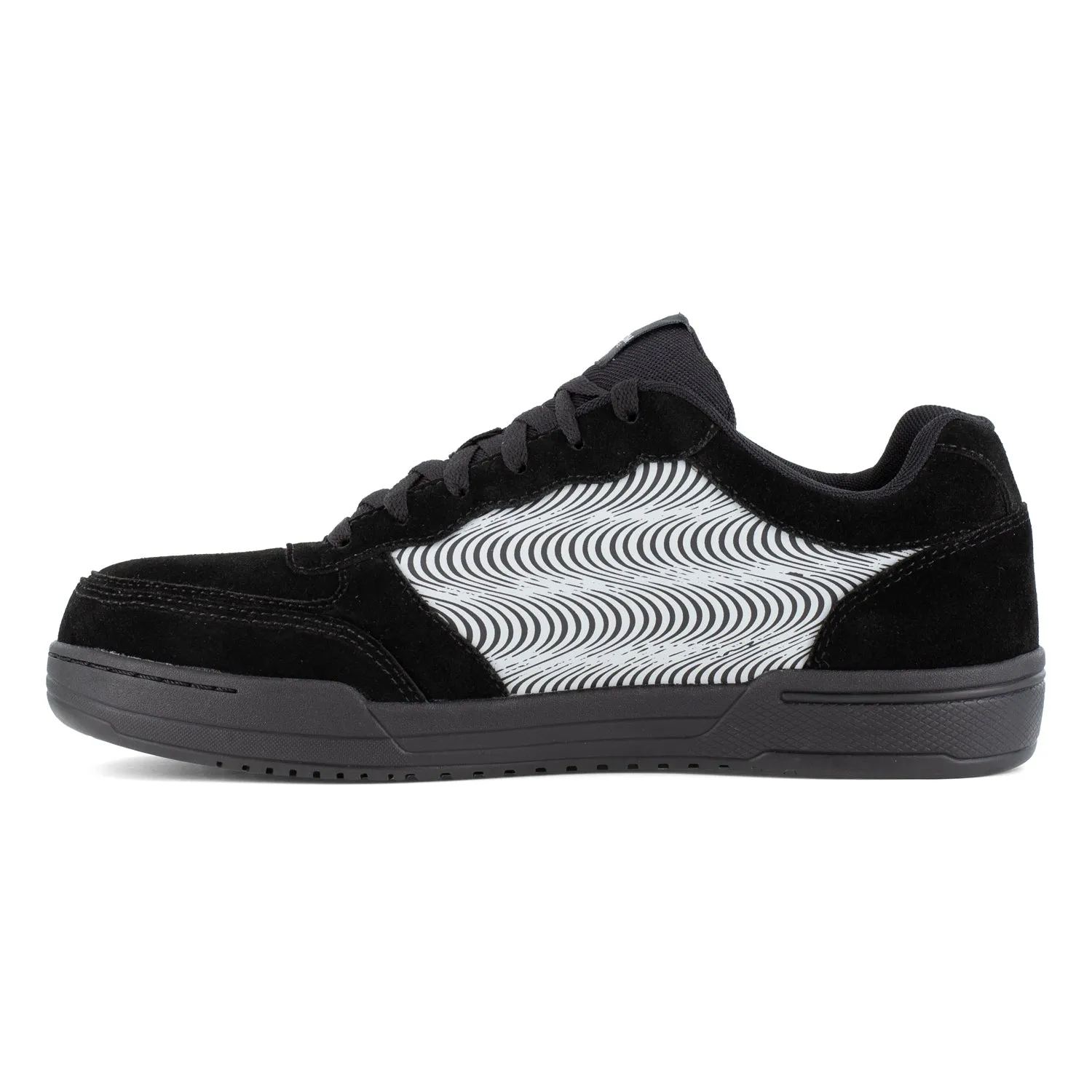 Volcom Mens Hybrid Black/Grey Leather CT Skate-Inspired Work Shoes