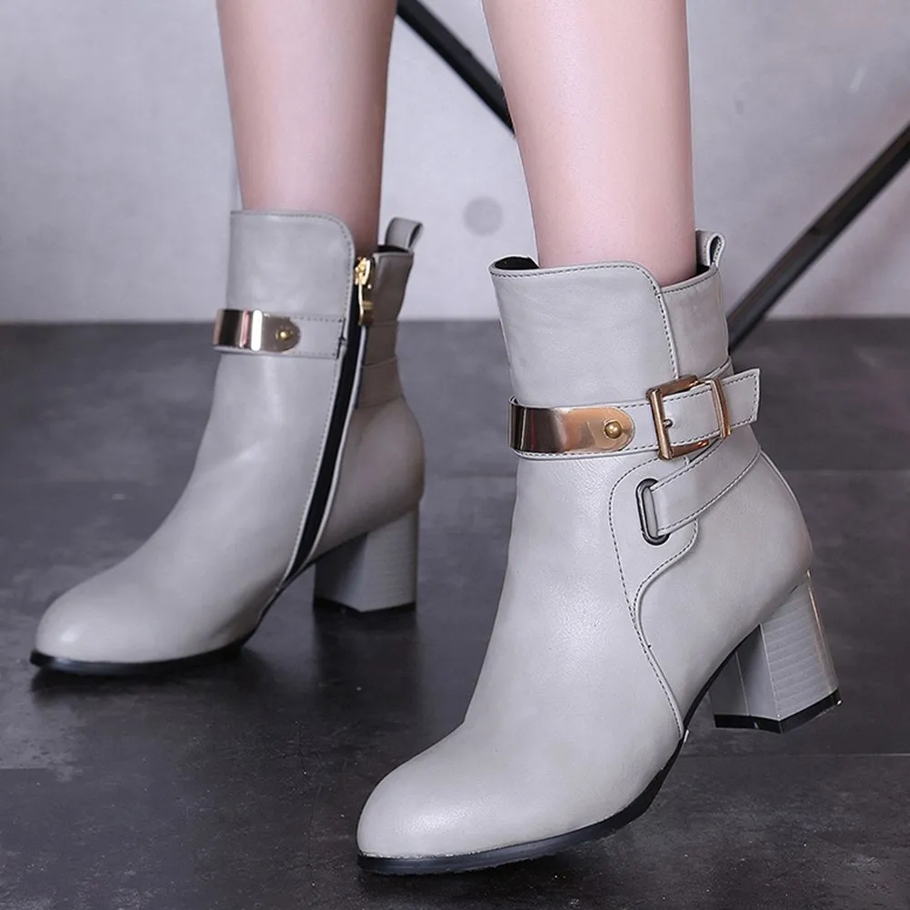 winter high Heels Ankle Boots