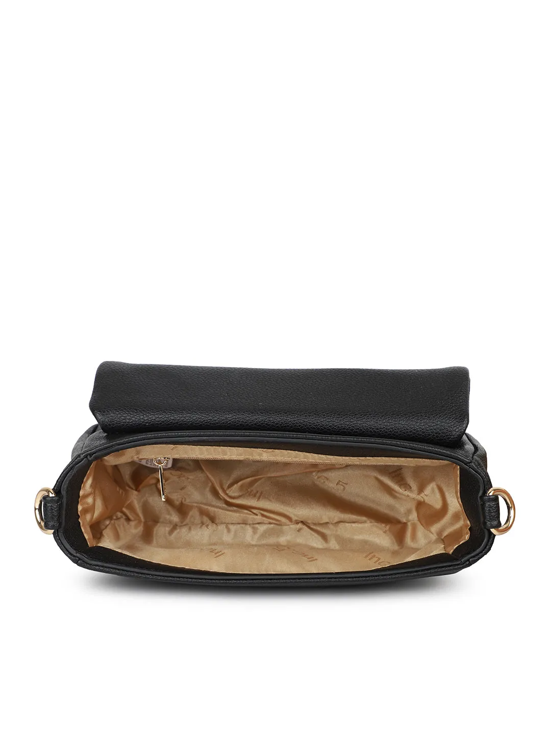 Women Black Solid Sling Bag