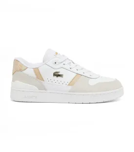 Women's T-Clip Set Trainers With Monograms White/Light Brown