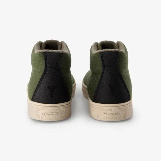 YY Nation Shoes Alto Wool Color Forest Night / Natural Pair of Shoes